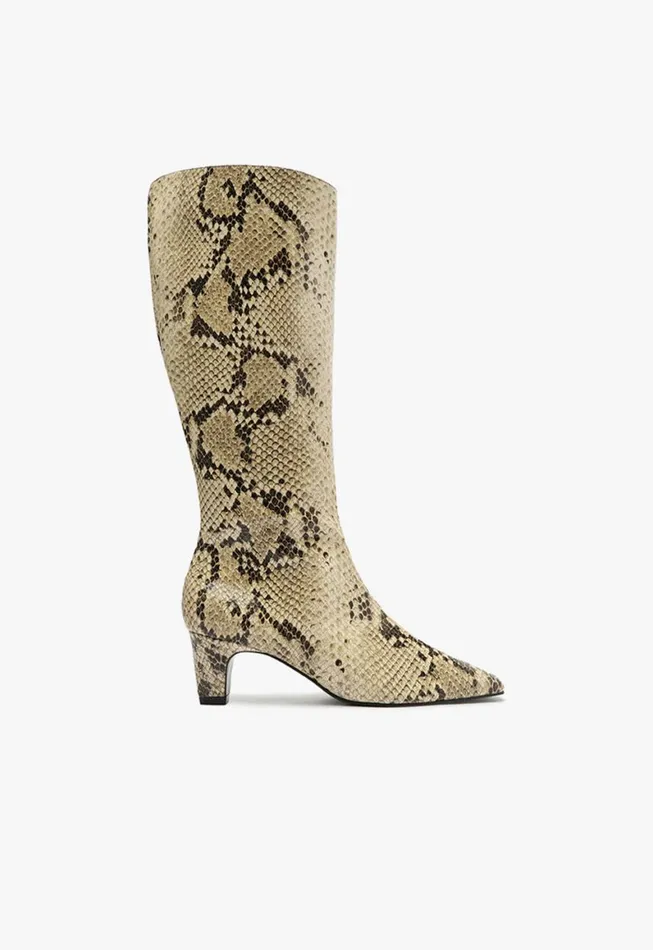 Schutz Shoes Boots Dellia Up Boot Animal Print 8211 Women