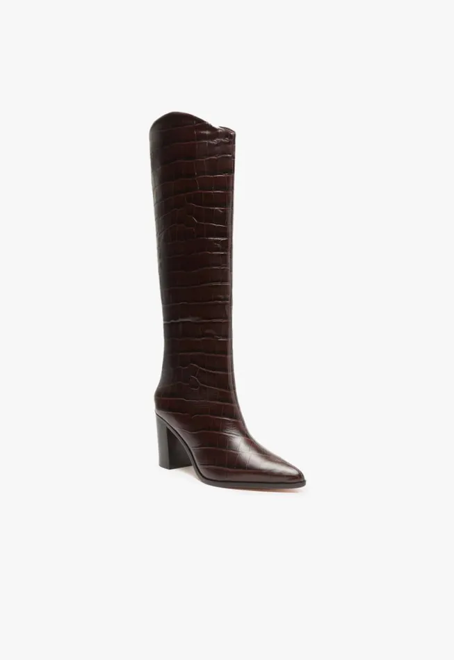 Schutz Shoes Boots Maryana Block Boot Dark Chocolate 8211 Women