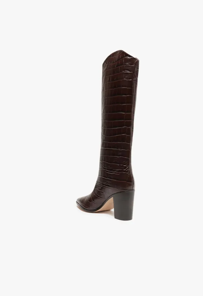 Schutz Shoes Boots Maryana Block Boot Dark Chocolate 8211 Women