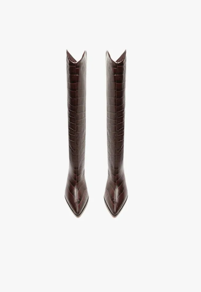 Schutz Shoes Boots Maryana Block Boot Dark Chocolate 8211 Women