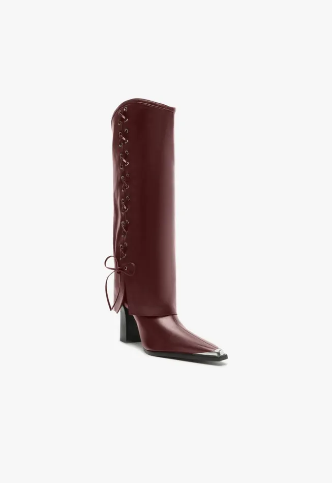 Schutz Shoes Boots Raffaela Cloak Eyelets Boot Brown 8211 Women