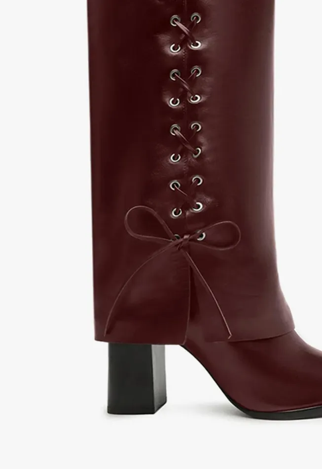 Schutz Shoes Boots Raffaela Cloak Eyelets Boot Brown 8211 Women