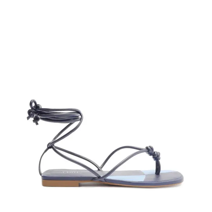 Schutz Shoes Flats Poppy Flat Sandal Blue 8211 Women