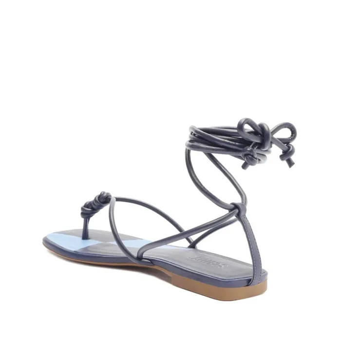 Schutz Shoes Flats Poppy Flat Sandal Blue 8211 Women