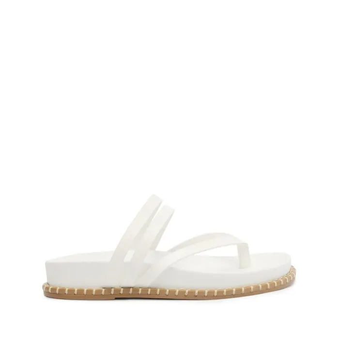 Schutz Shoes Flats Rania Sporty Leather Sandal White 8211 Women