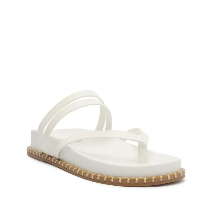 Schutz Shoes Flats Rania Sporty Leather Sandal White 8211 Women