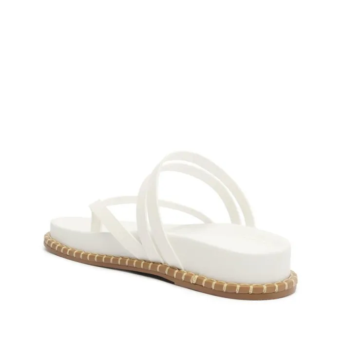 Schutz Shoes Flats Rania Sporty Leather Sandal White 8211 Women