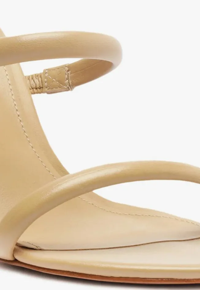 Schutz Shoes Mules Taliah Nappa Leather Sandal Light Beige 8211 Women