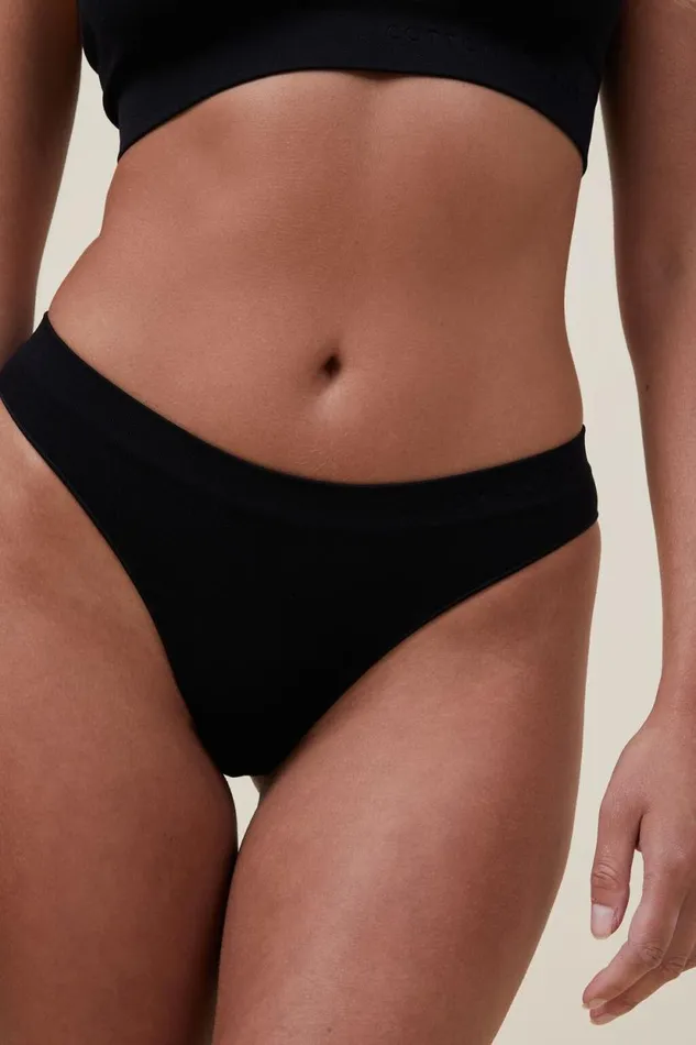 Seamless Hipster Cheeky Brief Black Women Cotton On Panties