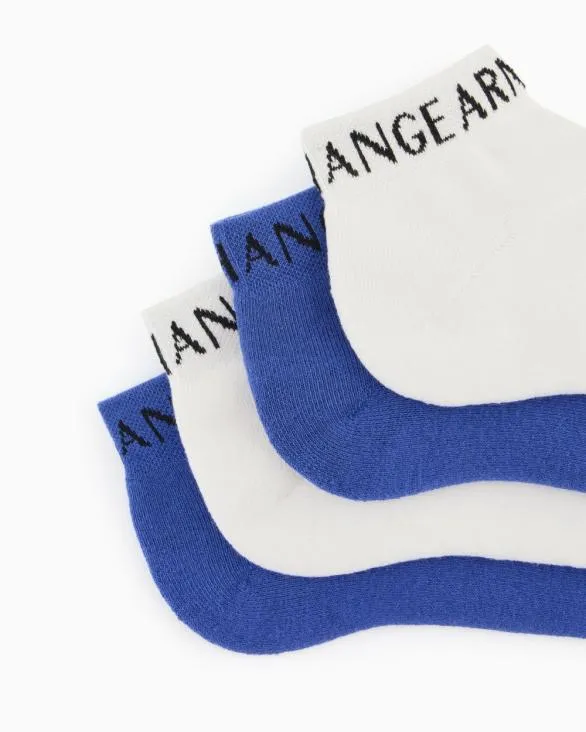 Set Of 2 Pairs Of Socks With Logo Blue Men Armani Intimates And Loungewear Set Of 2 Pairs Of Socks With Logo Blue Men Armani Intimates And Loungewear
