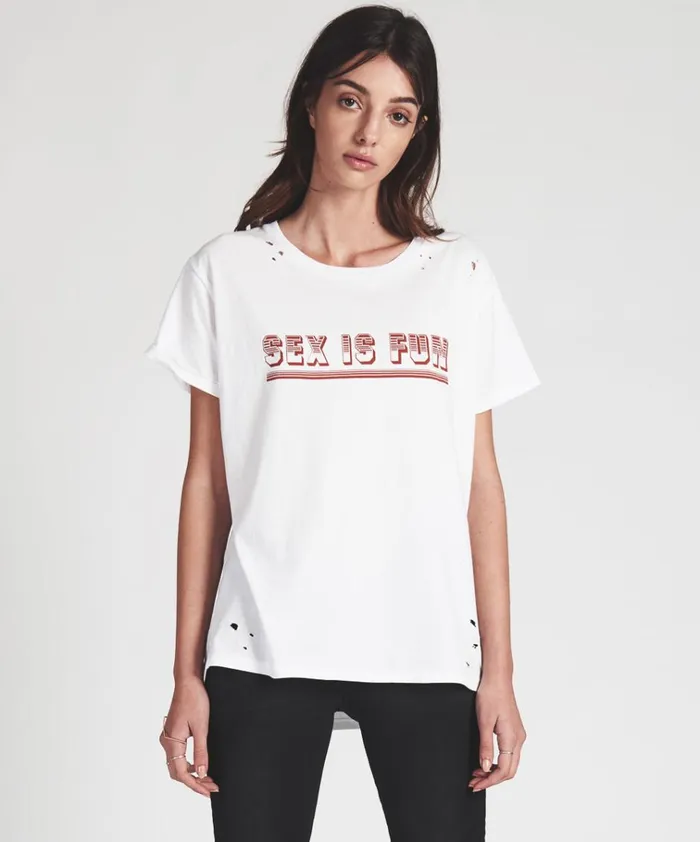SEX INFUSED TEE WHITE Women One Teaspoon Basic Tees