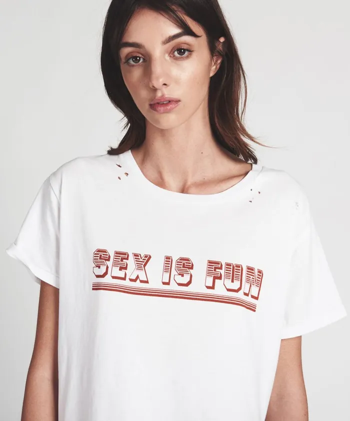 SEX INFUSED TEE WHITE Women One Teaspoon Basic Tees SEX INFUSED TEE WHITE Women One Teaspoon Basic Tees