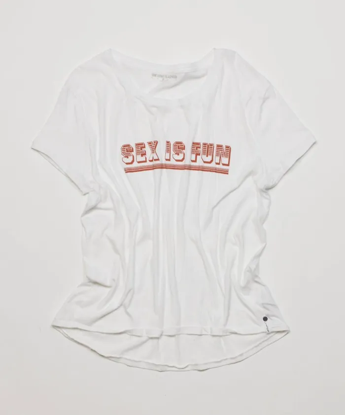 SEX INFUSED TEE WHITE Women One Teaspoon Basic Tees SEX INFUSED TEE WHITE Women One Teaspoon Basic Tees