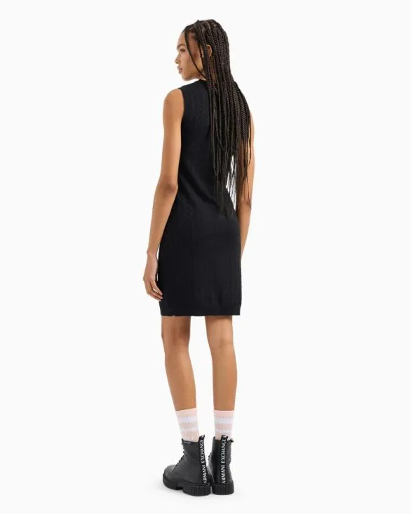 Sheath Dress With Allover Logo Black Women Armani Dresses And Jumpsuits Sheath Dress With Allover Logo Black Women Armani Dresses And Jumpsuits