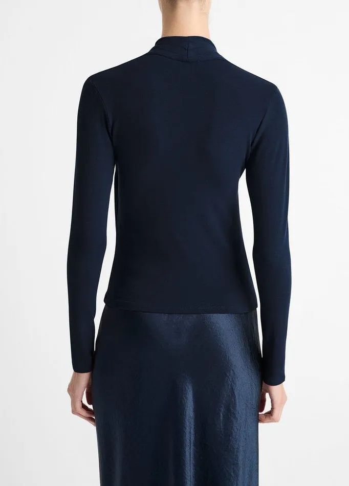 Shirts and Tops Women Vince Fixed Wrap LongSleeve Top Coastal Blue Shirts and Tops Women Vince Fixed Wrap LongSleeve Top Coastal Blue