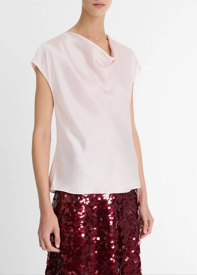 Shirts and Tops Women Vince Silk CowlNeck Blouse Ballet Shirts and Tops Women Vince Silk CowlNeck Blouse Ballet