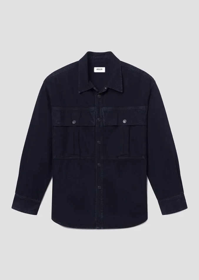 Shirts Men Agolde Axel Shirt In Crushed