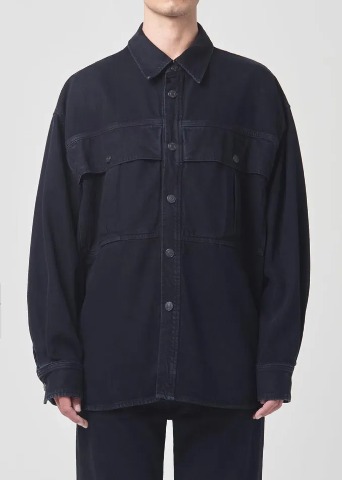 Shirts Men Agolde Axel Shirt In Crushed