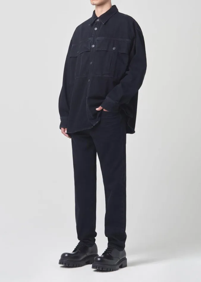 Shirts Men Agolde Axel Shirt In Crushed