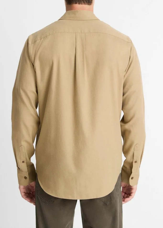 Shirts Men Vince Italian CottonWool Twill Shirt Cameletto Shirts Men Vince Italian CottonWool Twill Shirt Cameletto