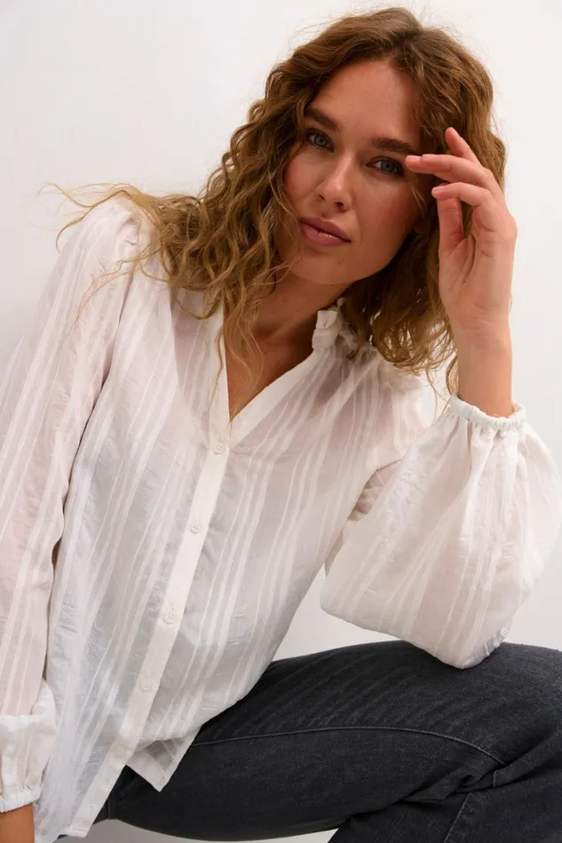 Shirts Women CULTURE CUasima Shirt Whitecap