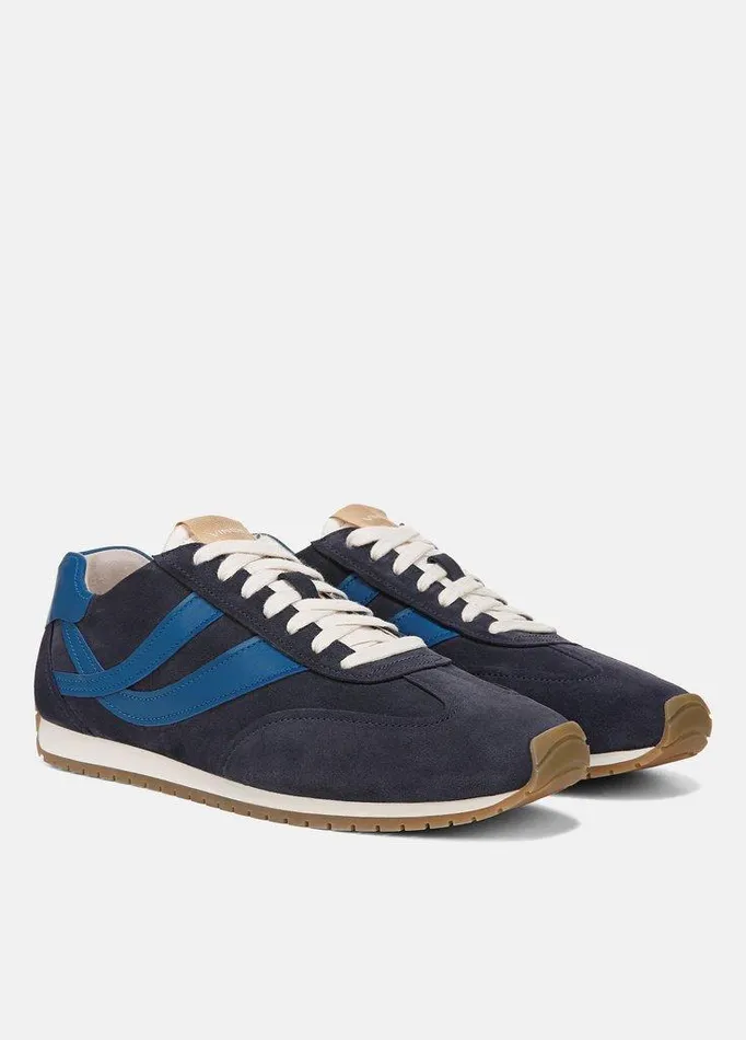 Shoes Men Vince Oasis Suede and Leather Runner Sneaker Inkblue Agate Shoes Men Vince Oasis Suede and Leather Runner Sneaker Inkblue Agate
