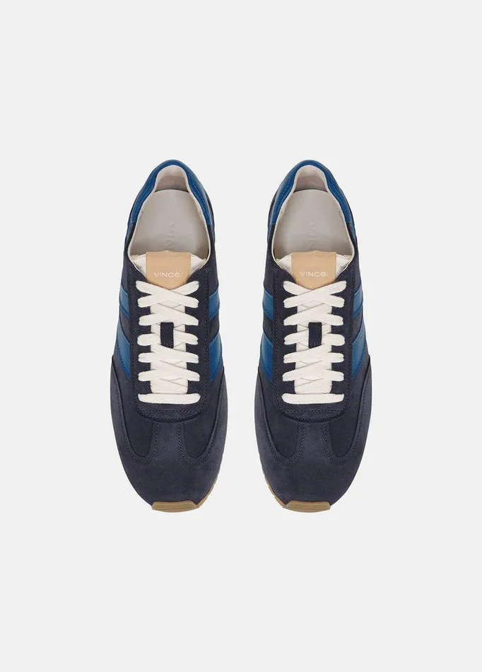 Shoes Men Vince Oasis Suede and Leather Runner Sneaker Inkblue Agate Shoes Men Vince Oasis Suede and Leather Runner Sneaker Inkblue Agate