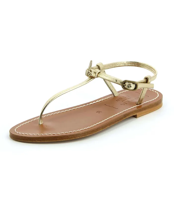 Shoes Women DEN DEN and KJacques Cte Sandal Metallic Champagne