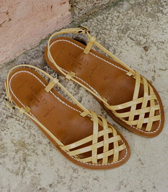 Shoes Women DEN DEN and KJacques Peche Sandal Yellow