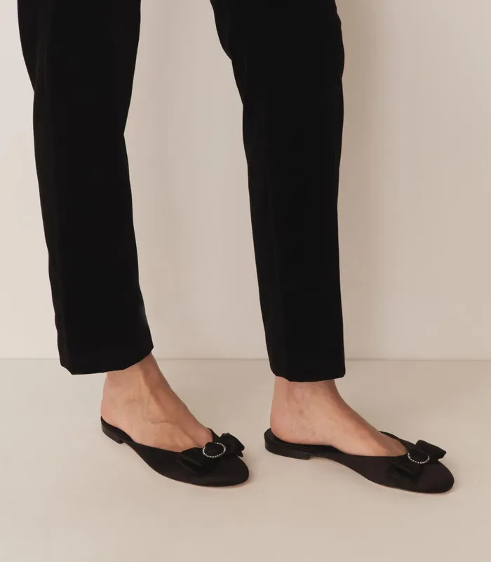 Shoes Women DEN Tilly Mule Black Satin
