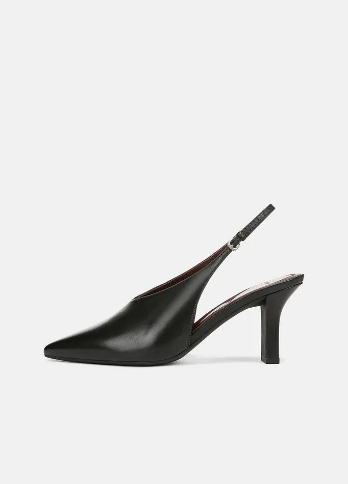 Shoes Women Vince Devi Leather Slingback Pump Black