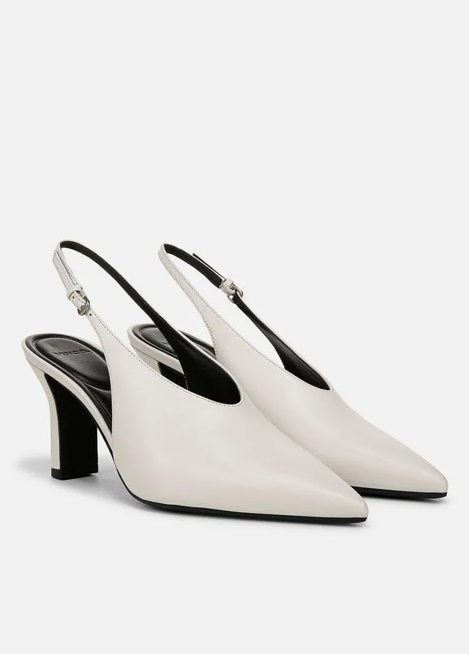 Shoes Women Vince Devi Leather Slingback Pump Milk Shoes Women Vince Devi Leather Slingback Pump Milk