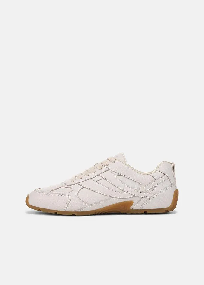 Shoes Women Vince Mojave Leather and Suede Trainer Sneaker Sabbia Multi