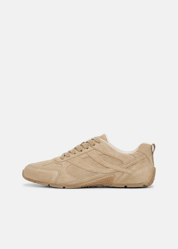 Shoes Women Vince Mojave Suede Trainer Sneaker Sand Trail