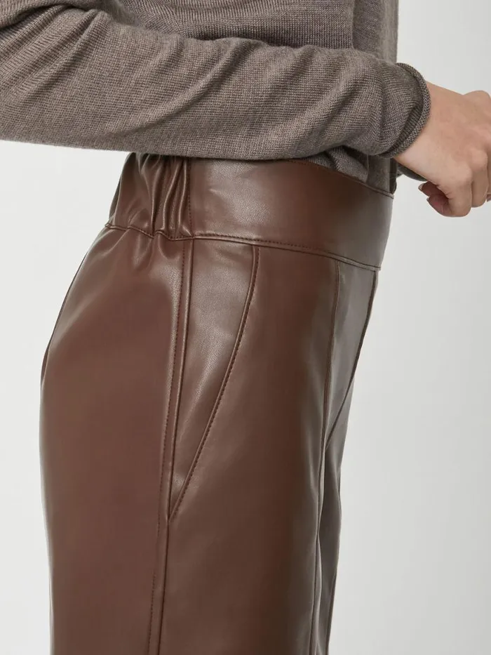 Shop Brochu Walker Bottoms The Frida Cropped Pant Char Brown