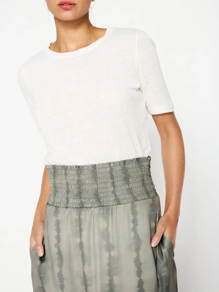 Shop Brochu Walker Bottoms The Leda Printed Smocked Skirt Canopy Combo