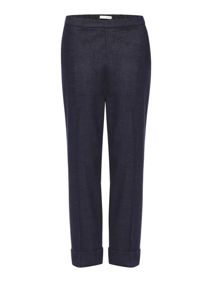 Shop Brochu Walker Bottoms The Westport Brushed Pant Navy Mlange
