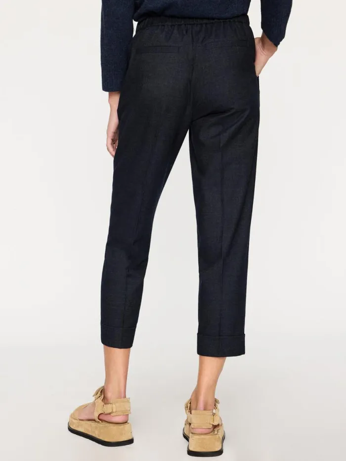 Shop Brochu Walker Bottoms The Westport Brushed Pant Navy Mlange