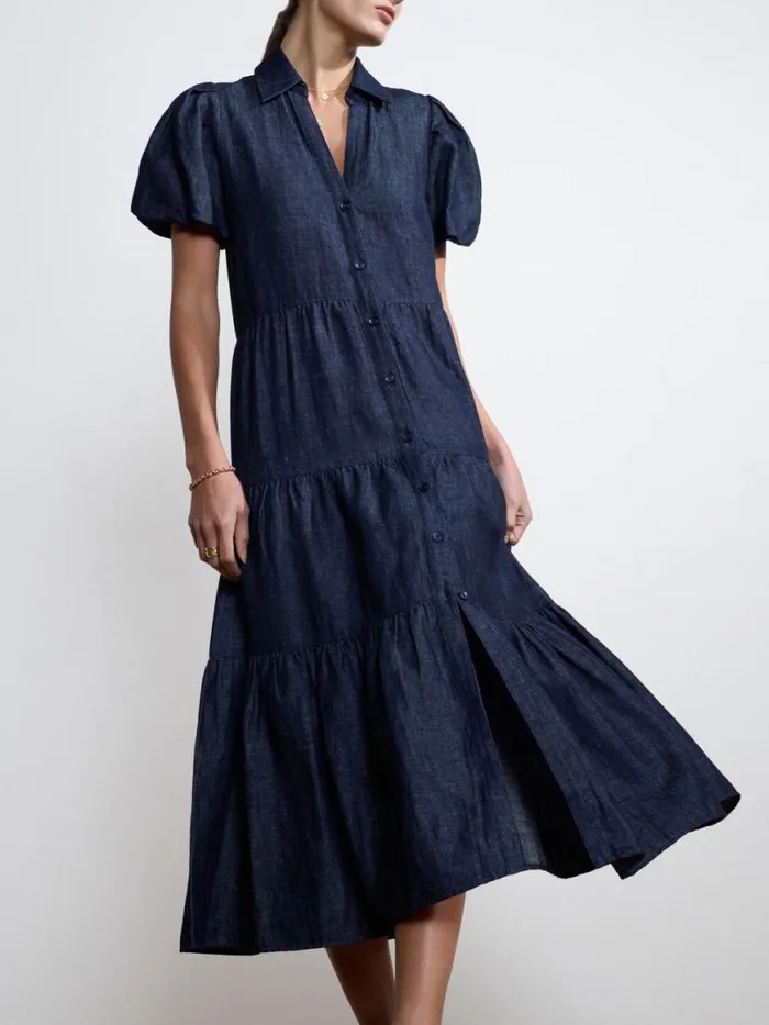 Shop Brochu Walker Dresses The Havana Indigo Dress Indigo
