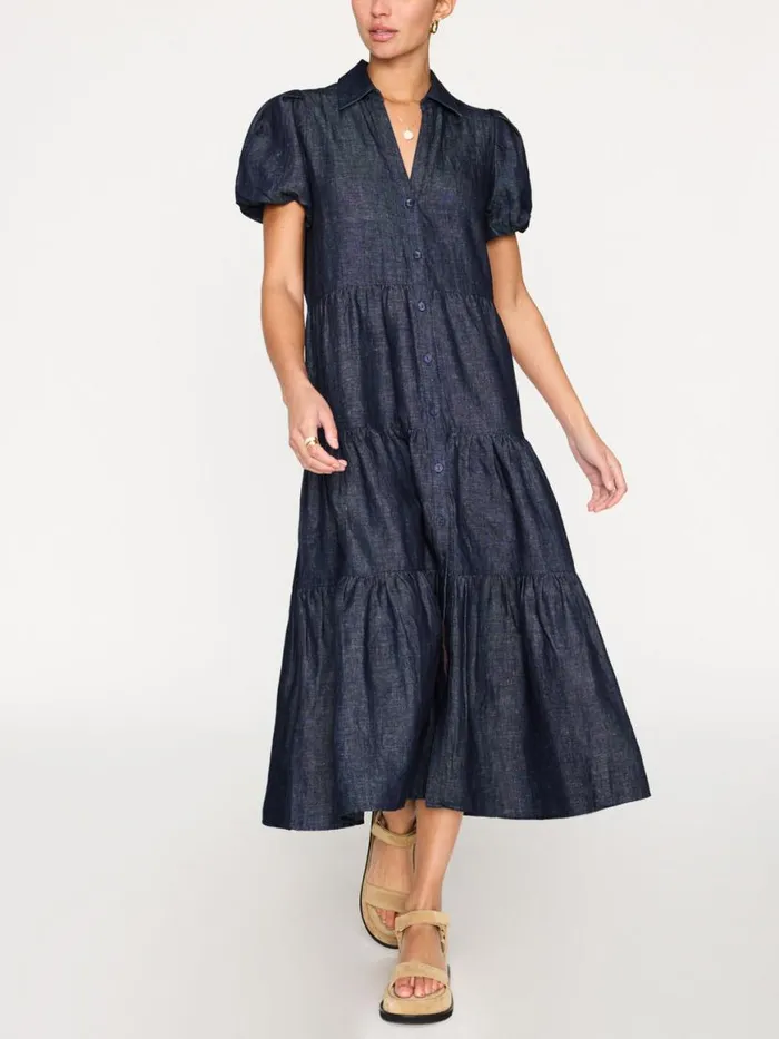 Shop Brochu Walker Dresses The Havana Indigo Dress Indigo