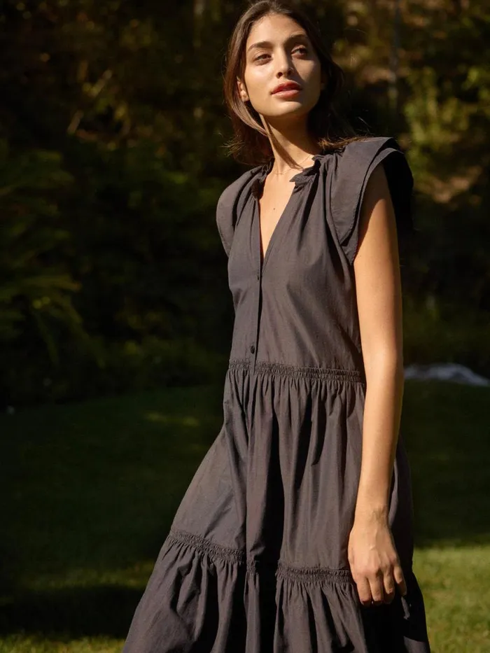 Shop Brochu Walker Dresses The Santorini Dress Washed Black