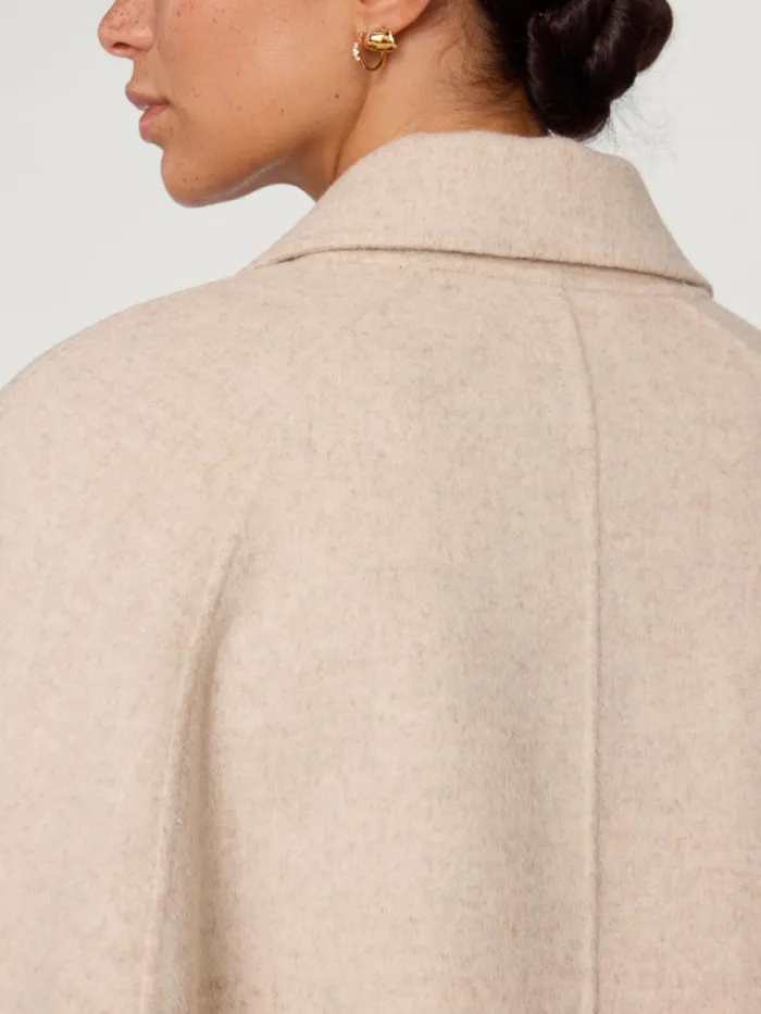 Shop Brochu Walker Jackets and Wraps The Bodhi Double Breasted Coat Chia Melange