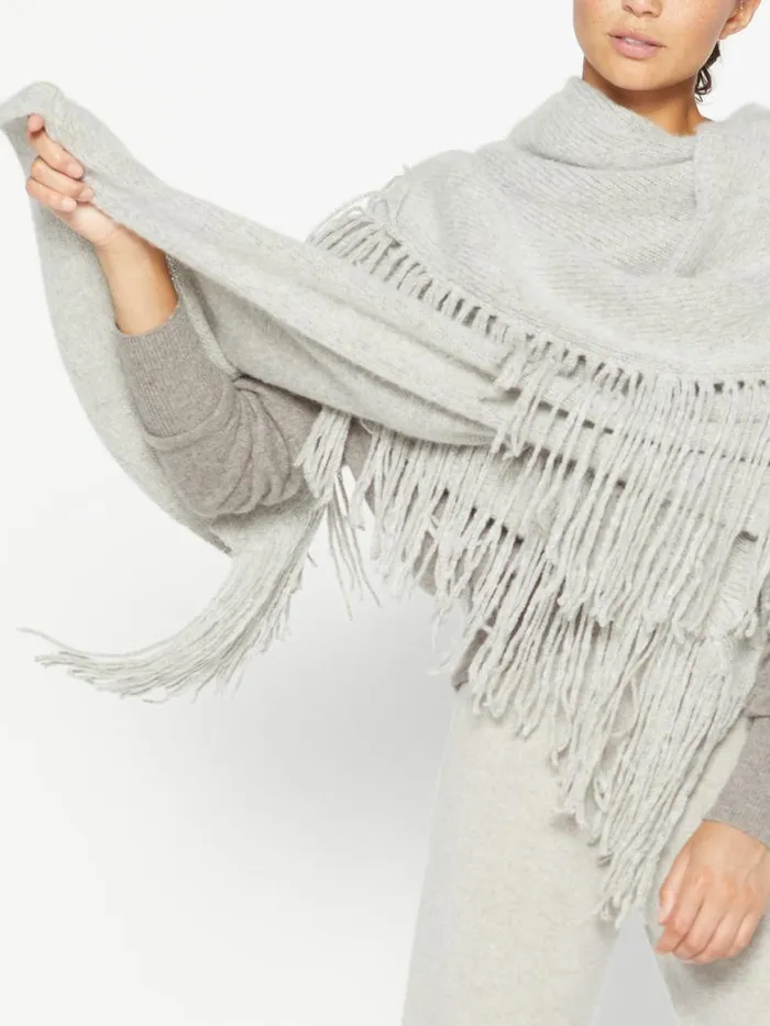 Shop Brochu Walker Scarves and Gloves The Thela Fringe Wrap Dusk Melange