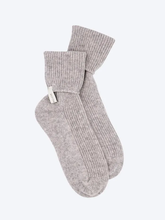 Shop Brochu Walker Shoes The Ribbed Cashmere Socks Heather Grey
