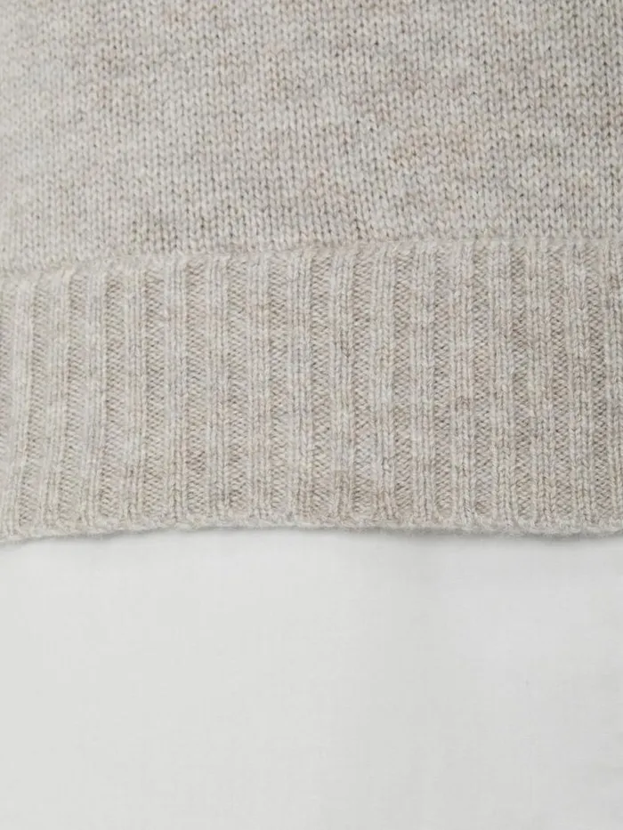 Shop Brochu Walker Sweaters The Eton Layered Crew Looker Light Chia Melange With White Underlayer