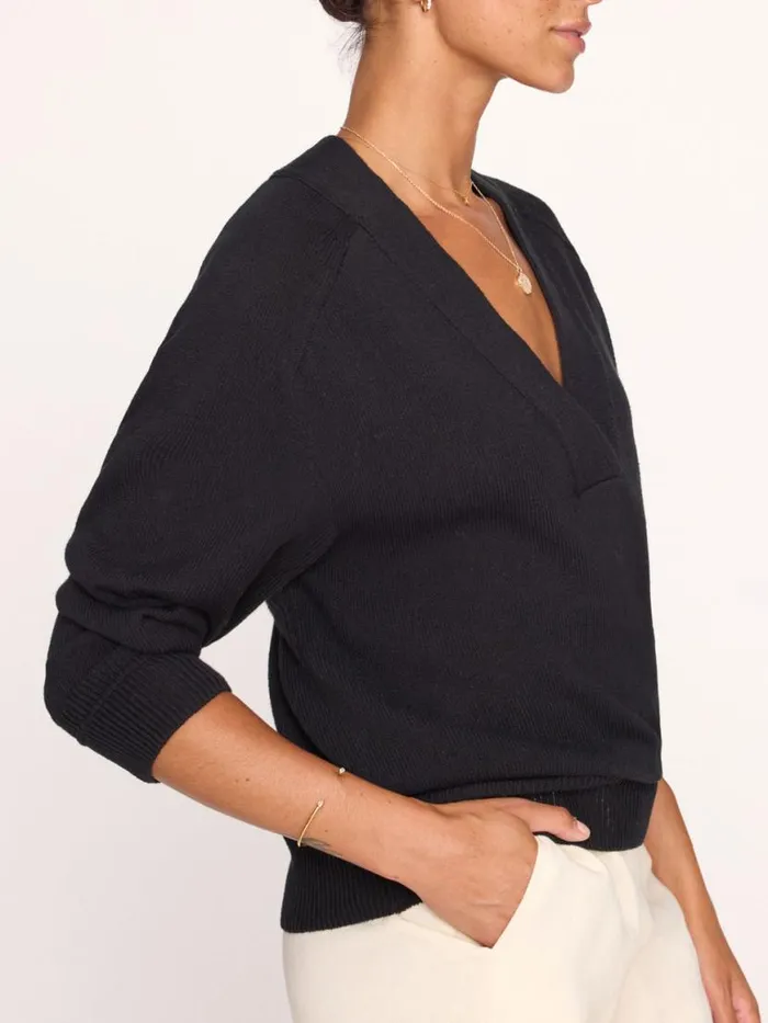 Shop Brochu Walker Sweaters The Imogen Vee Sweater Black Onyx