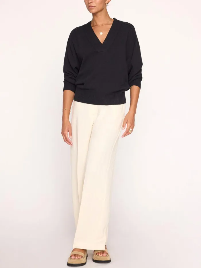 Shop Brochu Walker Sweaters The Imogen Vee Sweater Black Onyx