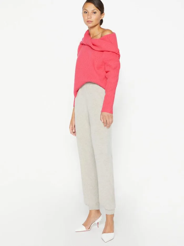 Shop Brochu Walker Sweaters The Riser Reversible Off Shoulder Nuevo Pink