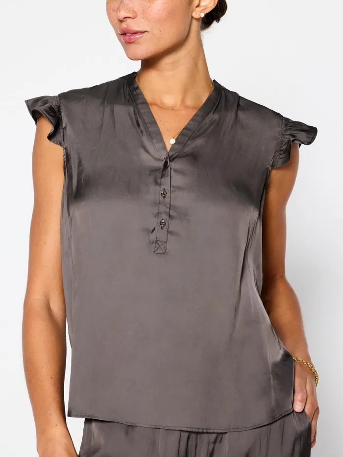 Shop Brochu Walker Tops The Romare Sleeveless Top Brownstone