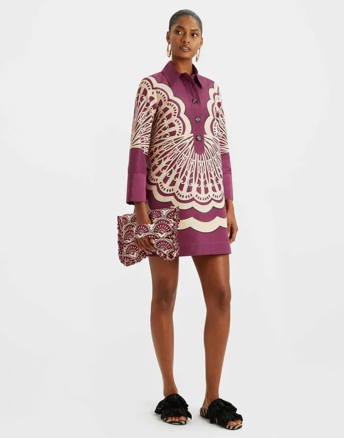 Short Artemis Dress Fans Place Purple Women La Double J Dresses